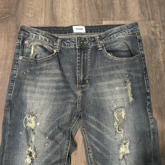 Hudson Boys Kaite Paint Splatter Destroyed Slim Jean - Picture 2 of 6